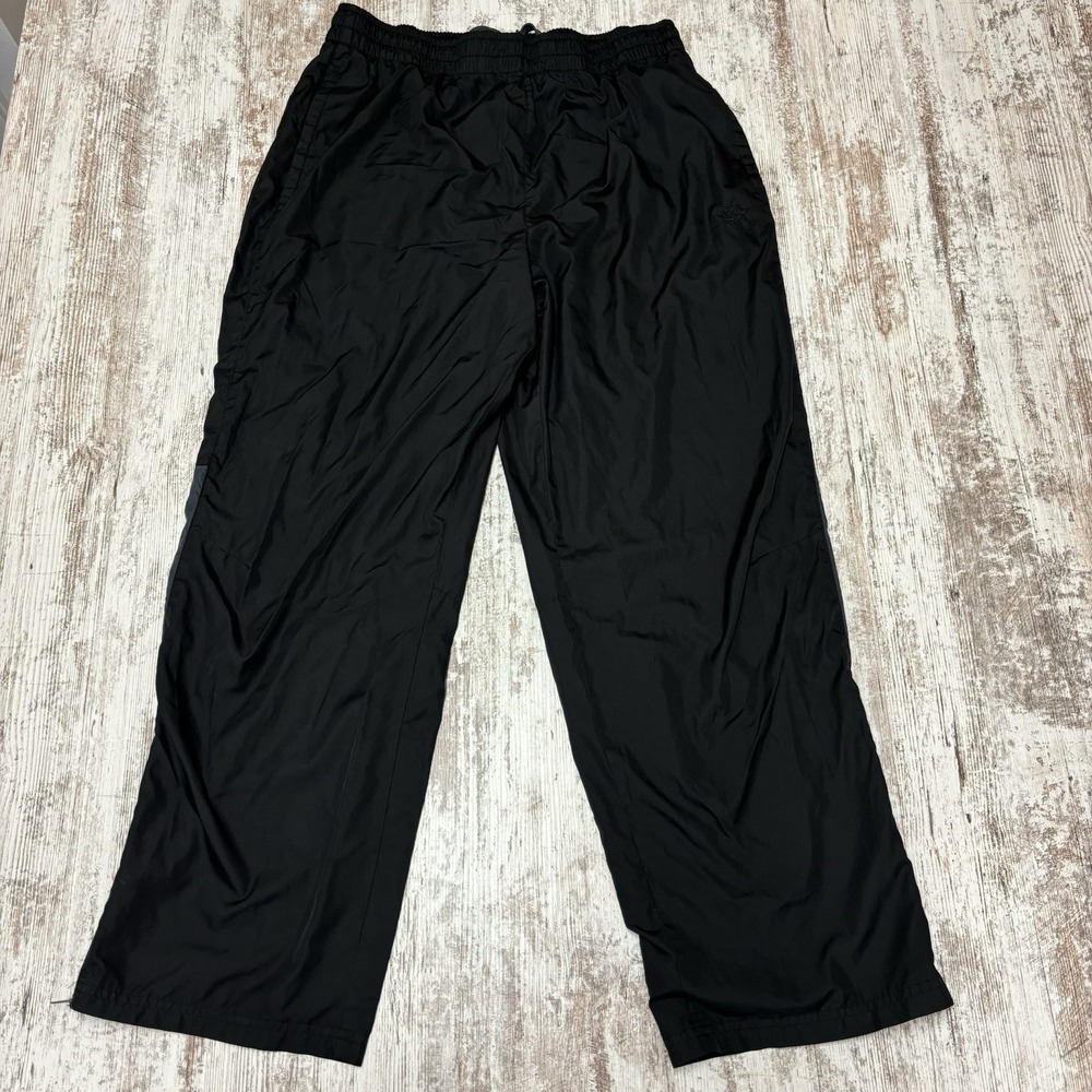 Vintage Starter Track Pants Mens‎ Large Black Embroidered Logo Ankle Zip Y2K